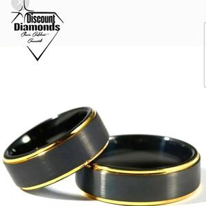 Tungsten Black & Gold Satin Finish with ION Plating